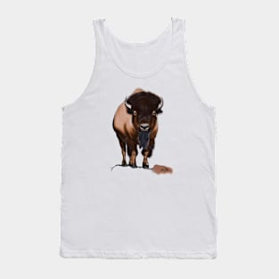 Cute Bison Drawing Tank Top